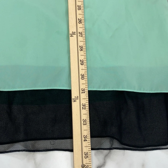 Hunter Dixon Mini Slip Dress Womens Size X-Small Green Black Halter‎ Sleeveless - Picture 9 of 9